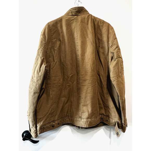 Levi's XXL Military Field Barn Chore canvas Retro utility insulate Jacket Brown - Picture 3 of 15